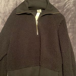 Pink sweatshirt. Fuzzy.